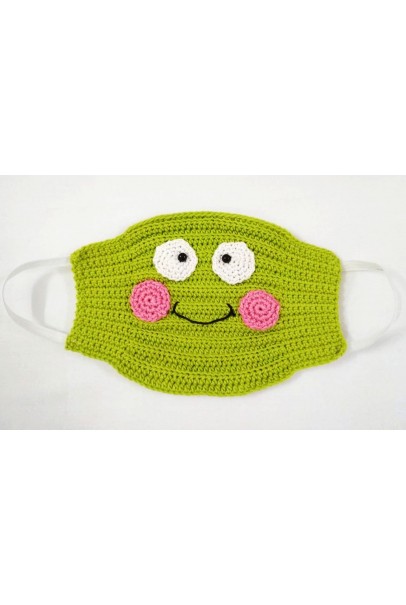 Happy Threads Kids Handmade Crochet Masks (Olive Green)